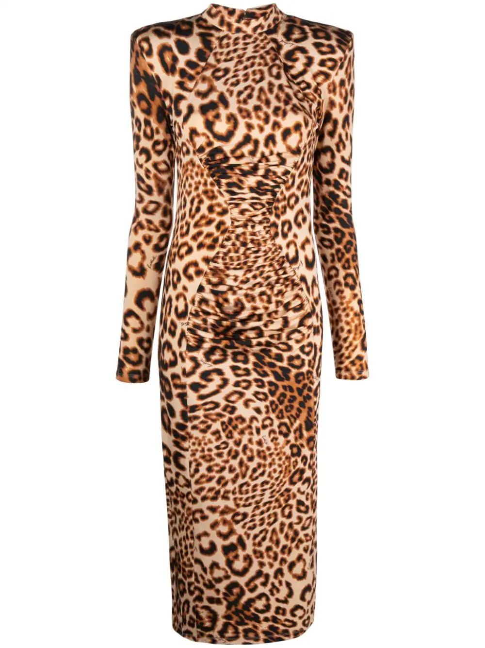 ROTATE leopard-print open-back Maxi Dress  - Farfetch | Farfetch Global