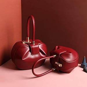 Fashion Designer Women's Genuine Leather Top Handle Handbag Evening Bag Party Prom Wedding Purse | Amazon (US)