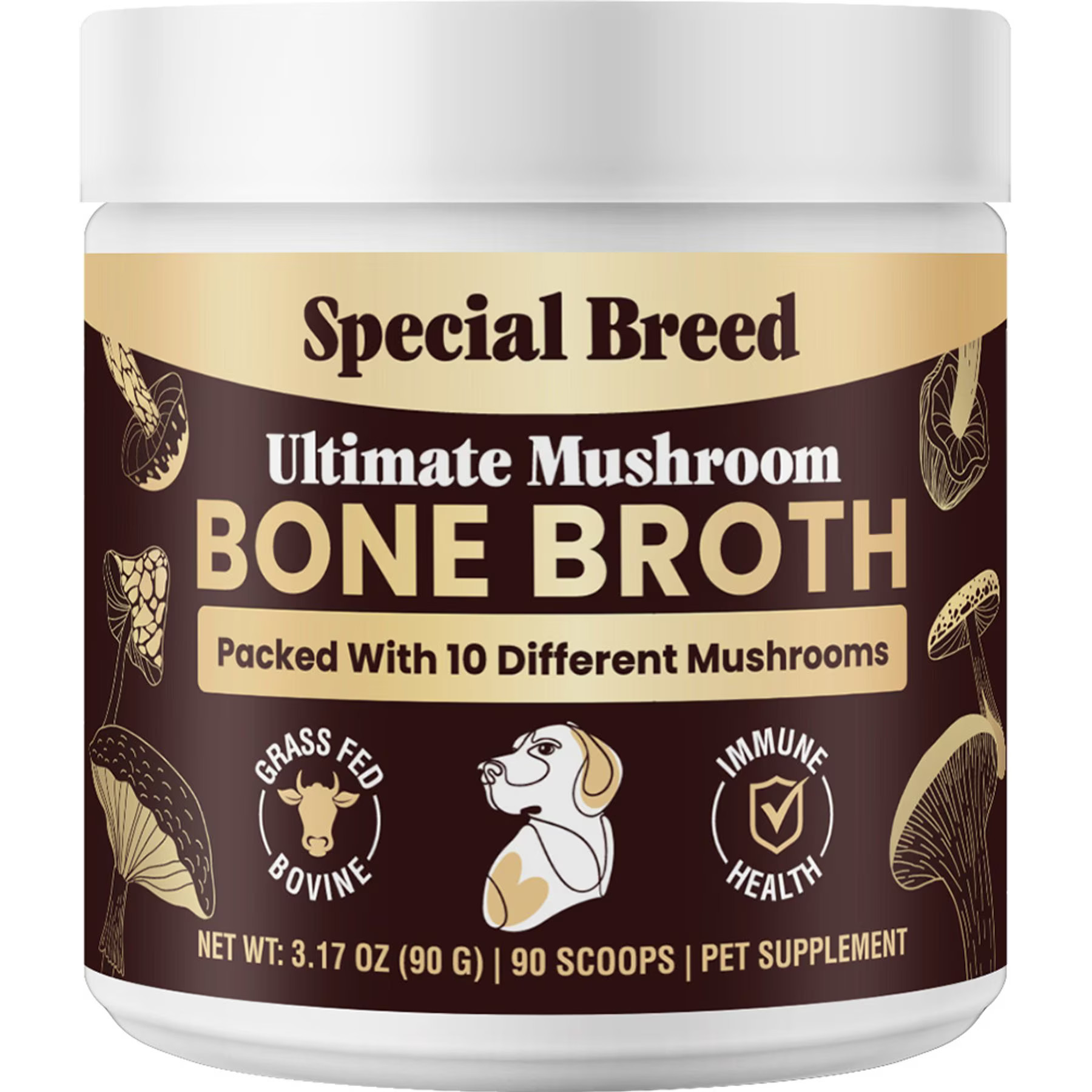 Special Breed Bone Broth Beef & Mushroom Flavored Supplement for Dogs & Cats, 3.17-oz | Chewy