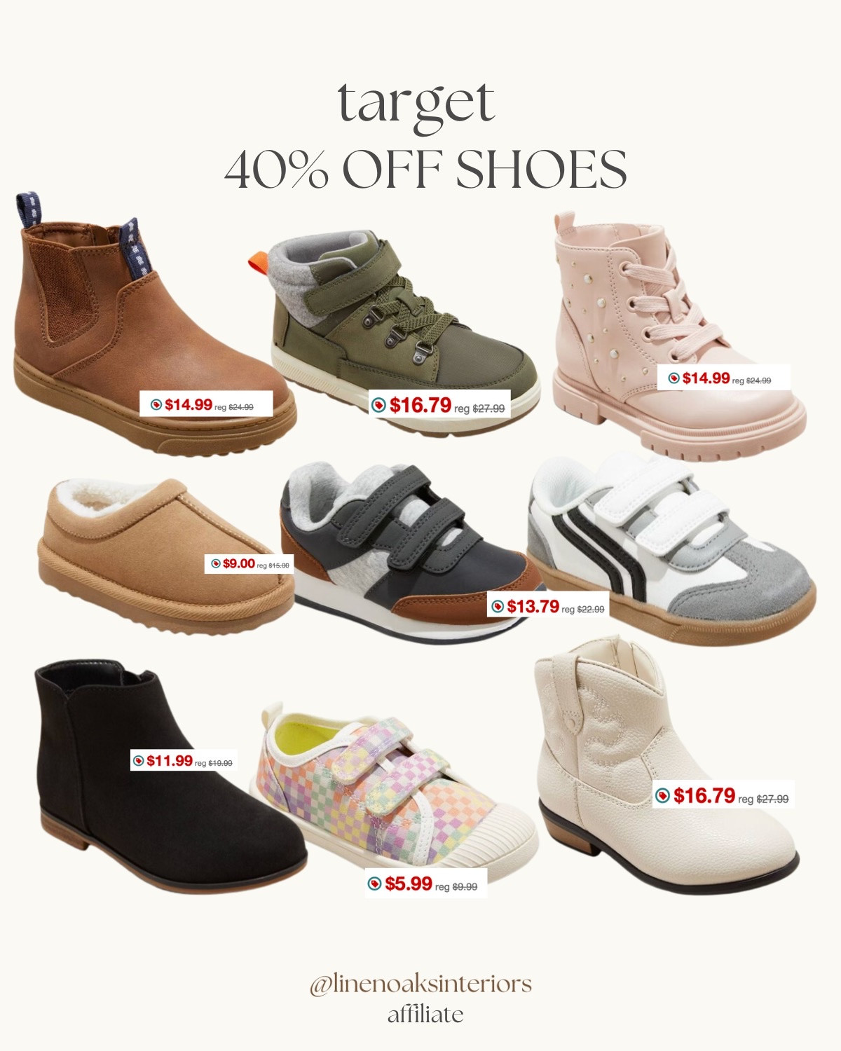 Target has 40% off shoes TODAY only!!! For the whole fam!!