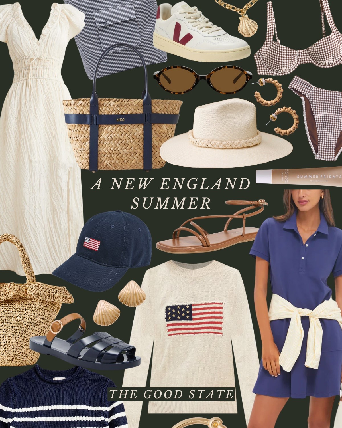 A New England Summer🦞 Save up to 76% today! This collection is for all the girlies living their best life as the summertime sunshine warms their face and the sea breeze blows through their hair. This is for the ones dreaming of evening strolls on Nantucket’s cobblestone roads and endless hydrangeas all around. For the ladies who love all things gingham, a lightweight sweater and all the classic stripes. For the ones who enjoy sailing in Newport, a picnic on the Cape Cod seashore and happy hour in Martha’s Vineyard. This collection is for you🦞 ⚓️ 🧺 

Ootd, outfit idea, style tip, classic style, timeless style striped sweater, quince, J.Crew, J.Crew, factory, target, target fashion, target style, Walmart, Anthropologie, Anthro, Madewell, white dress, spring dress, summer dress, spring fashion, summer fashion, vacation, outfit, Memorial Day sale, Memorial Day, outfit, Fourth of July, outfit, red, white, and blue outfit, gingham dress, quilt dress, organic skin, care, pearl, jewelry, Abercrombie, and Fitch, Tuckernuck, Madewell, H&M, Amazon, Amazon style, farmers market outfit, sissy light hat, dolce vita, women’s shoes, raffia bags, wedding guest dress, graduation dress, wedding guest, Lauren England, the good state

#LTKSummerEdit #LTKFindsUnder50 #LTKStyleTip