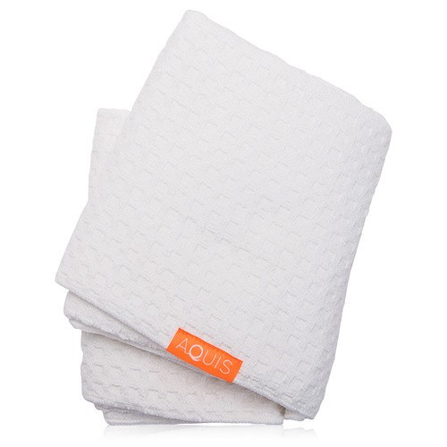 Waffle Luxe Long Hair Towel - White (1 piece) | Dermstore