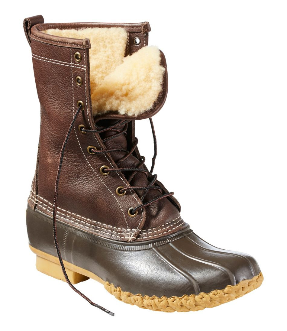Women's Shearling Lined Bean Boots, 10 Inch | L.L. Bean