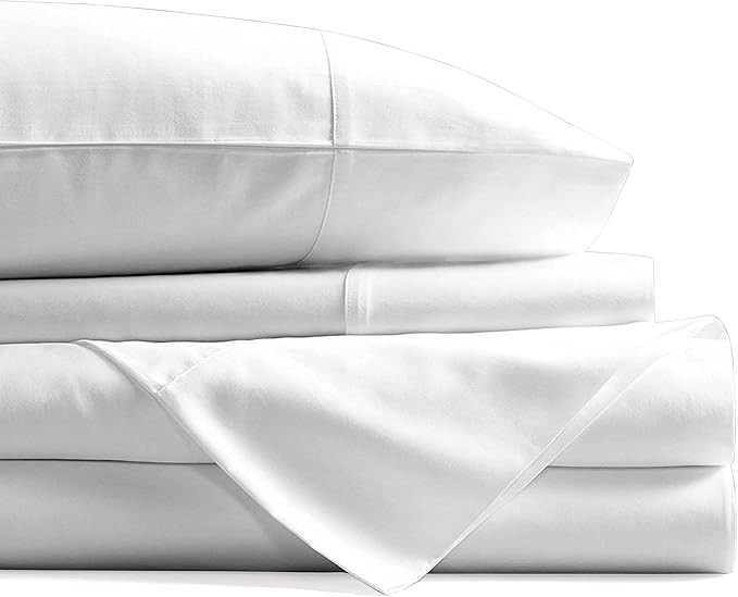 Pure Egyptian King Size Cotton Bed Sheets Set (King, 1000 Thread Count) White Bedding and Pillow ... | Amazon (US)
