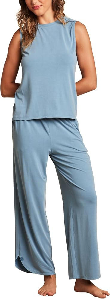 Barefoot Dreams Sand Washed Jersey Cropped Wide Leg Pant Set | Amazon (US)