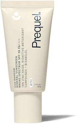 Prequel Skin Sun Barrier Mineral Sunscreen SPF 50. PA++++ Broad Spectrum Zinc Oxide Sunblock with... | Amazon (US)