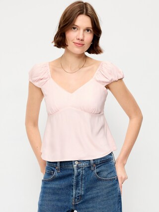 Fitted Cap-Sleeve Top | Old Navy (US)