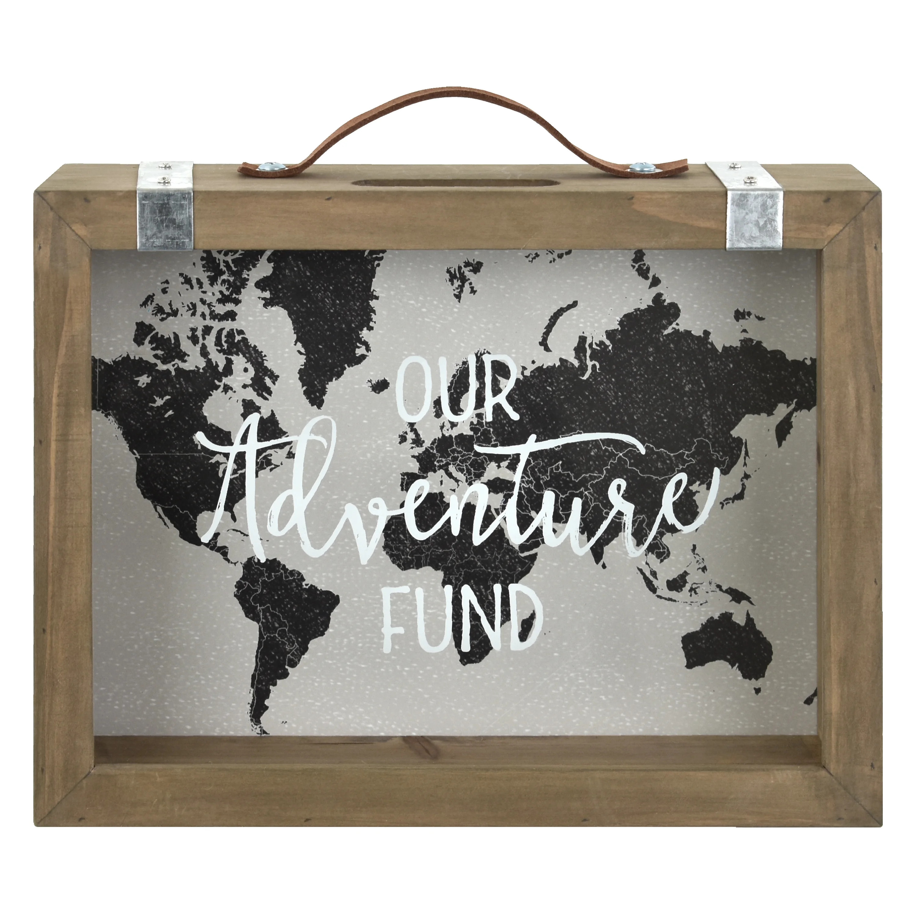 Mainstays Wood Piggy Bank & Money Jar, Brown | Walmart (US)