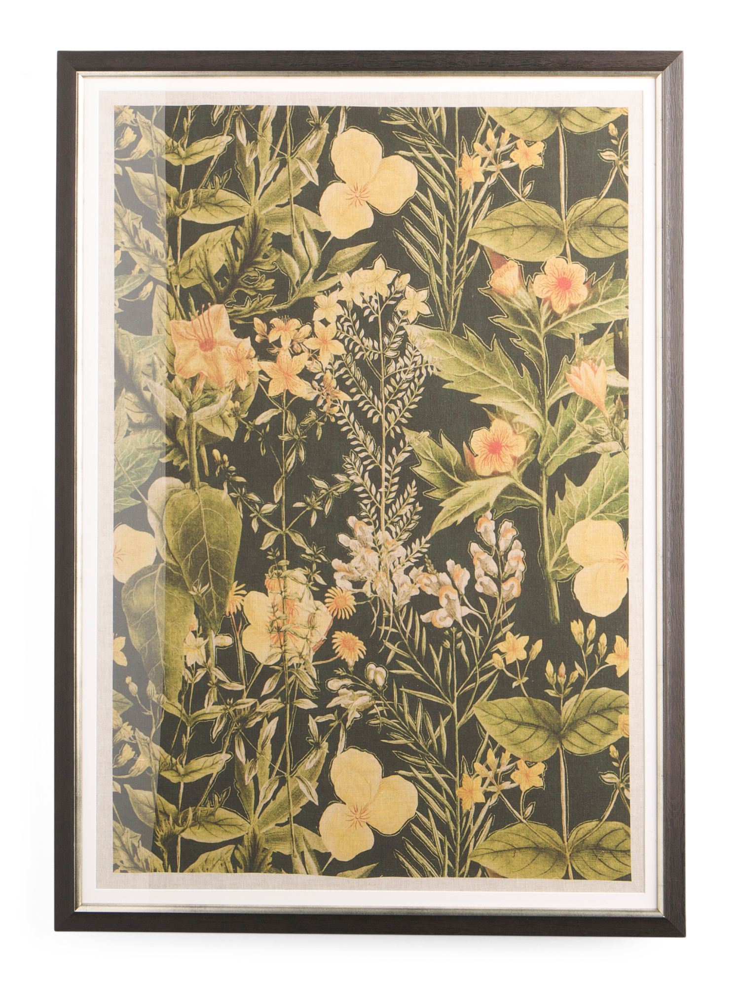 28x39 Mimulus Anthracite On Framed Linen Wall Art | Marshalls