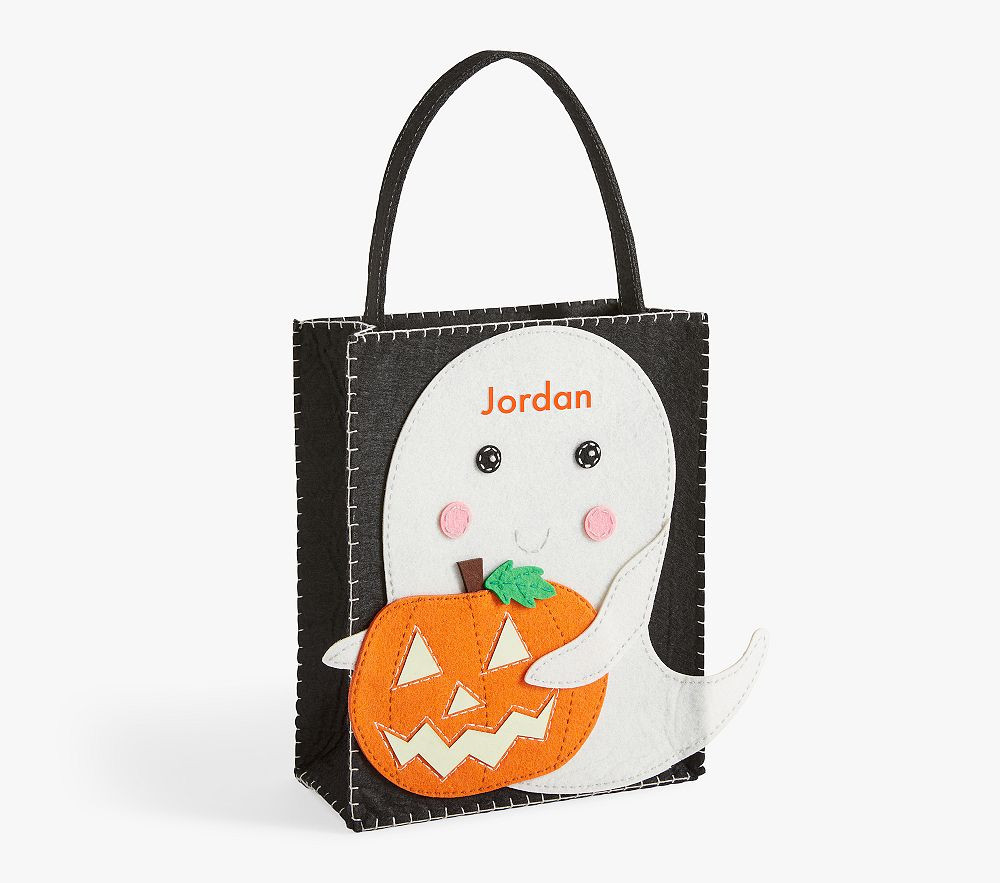 Glow-in -the-Dark Ghost Felted Halloween Treat Bag | Pottery Barn Kids