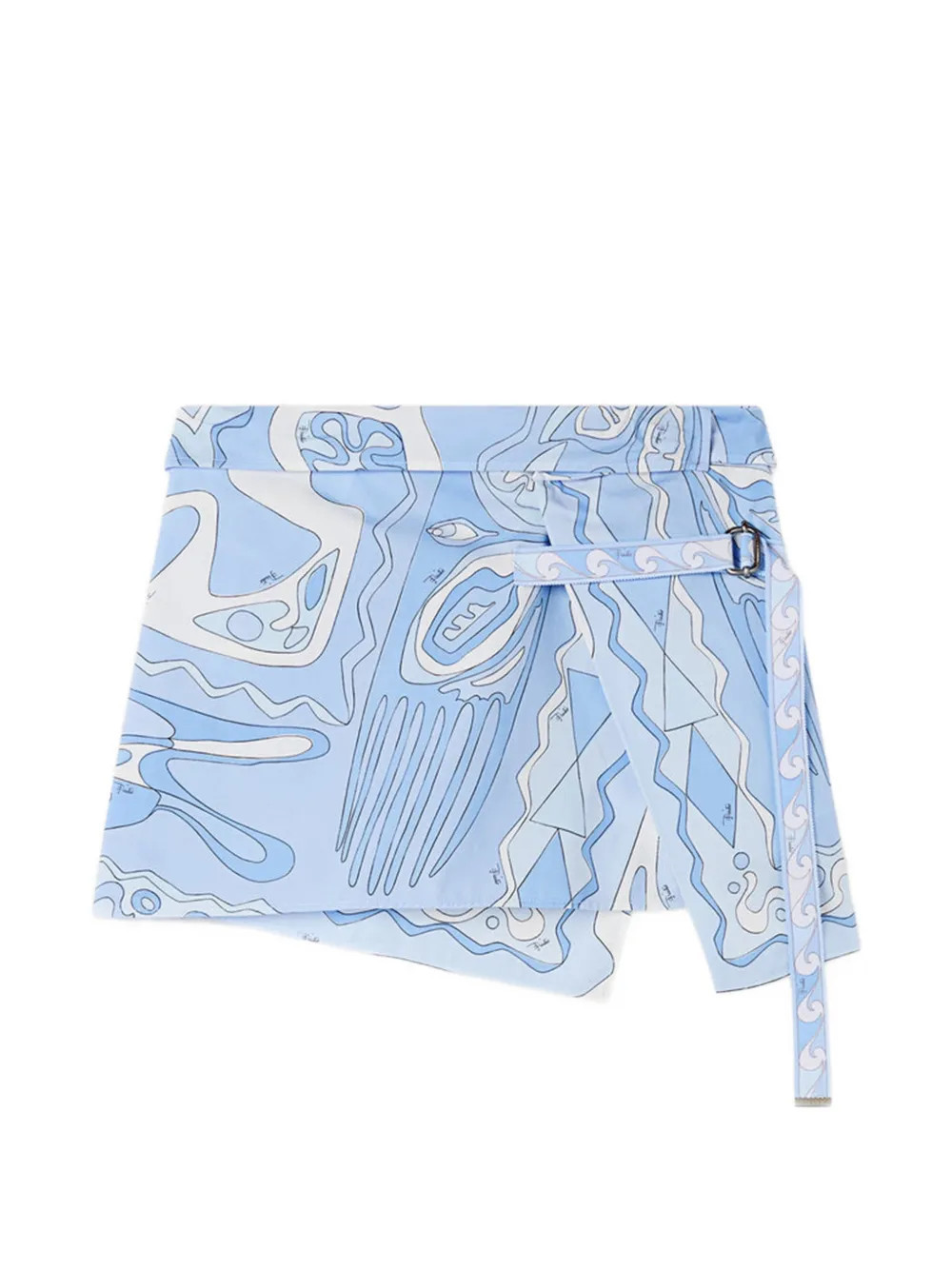 PUCCI Angoli print wrap skirt - Blue | Farfetch Global