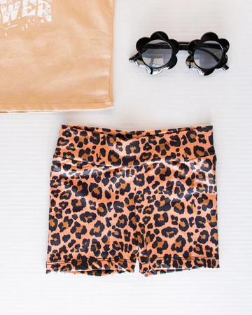 Kenya Biker Shorts - Leopard | Bailey's Blossoms
