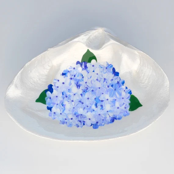 Hydrangea Shell Dish / Spoon Rest  Soap Dish  Jewelry Dish  | Etsy | Etsy (US)