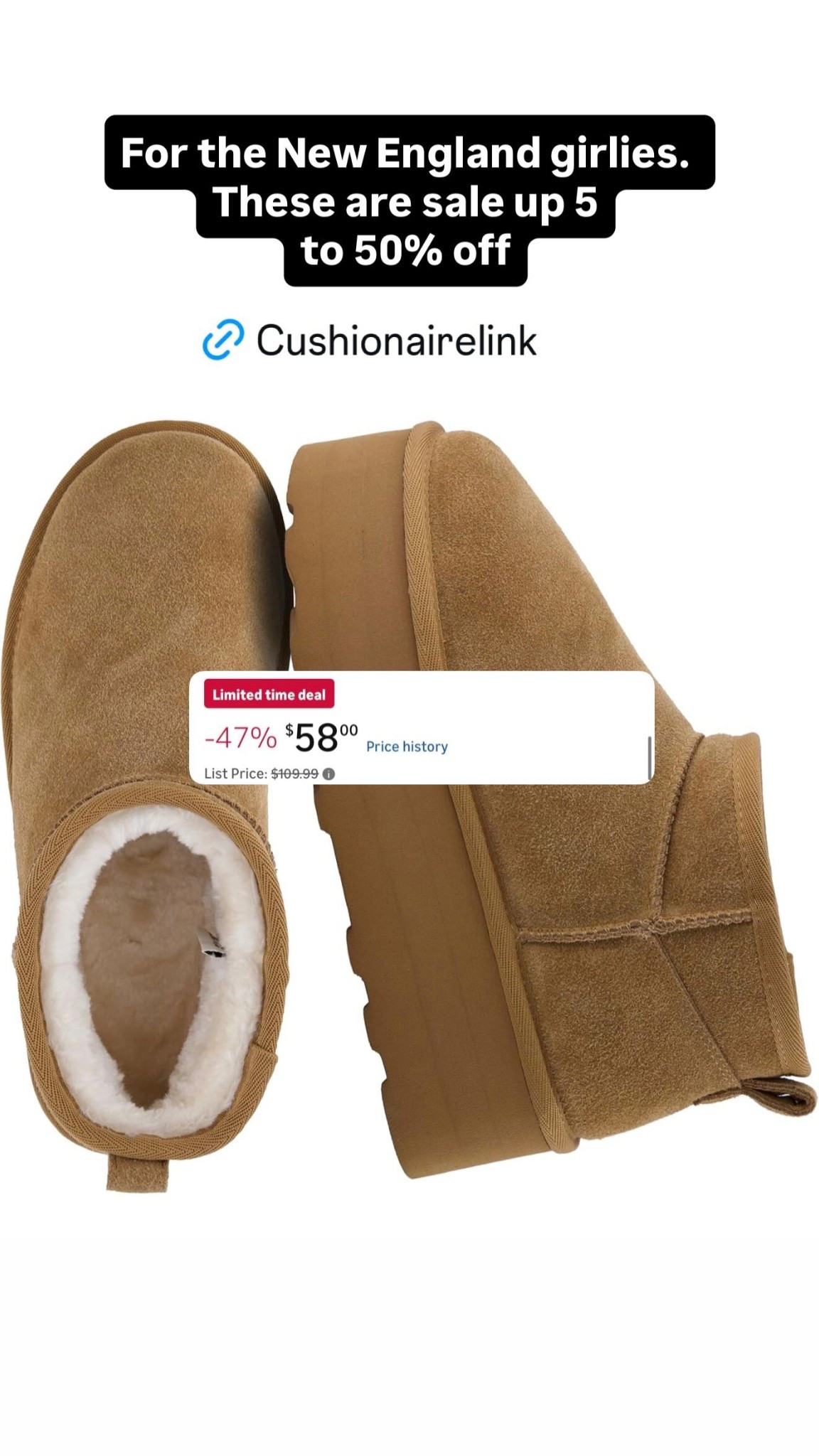 For the New England girlies. 
These are sale up 5
to 50% off