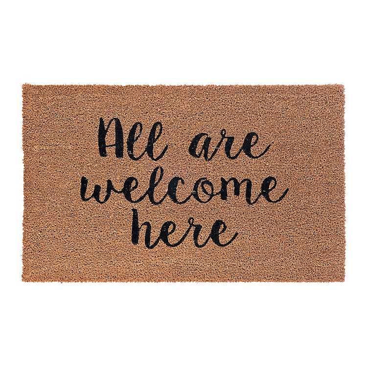 All Are Welcome Here Doormat, 30 in. | Kirkland's Home