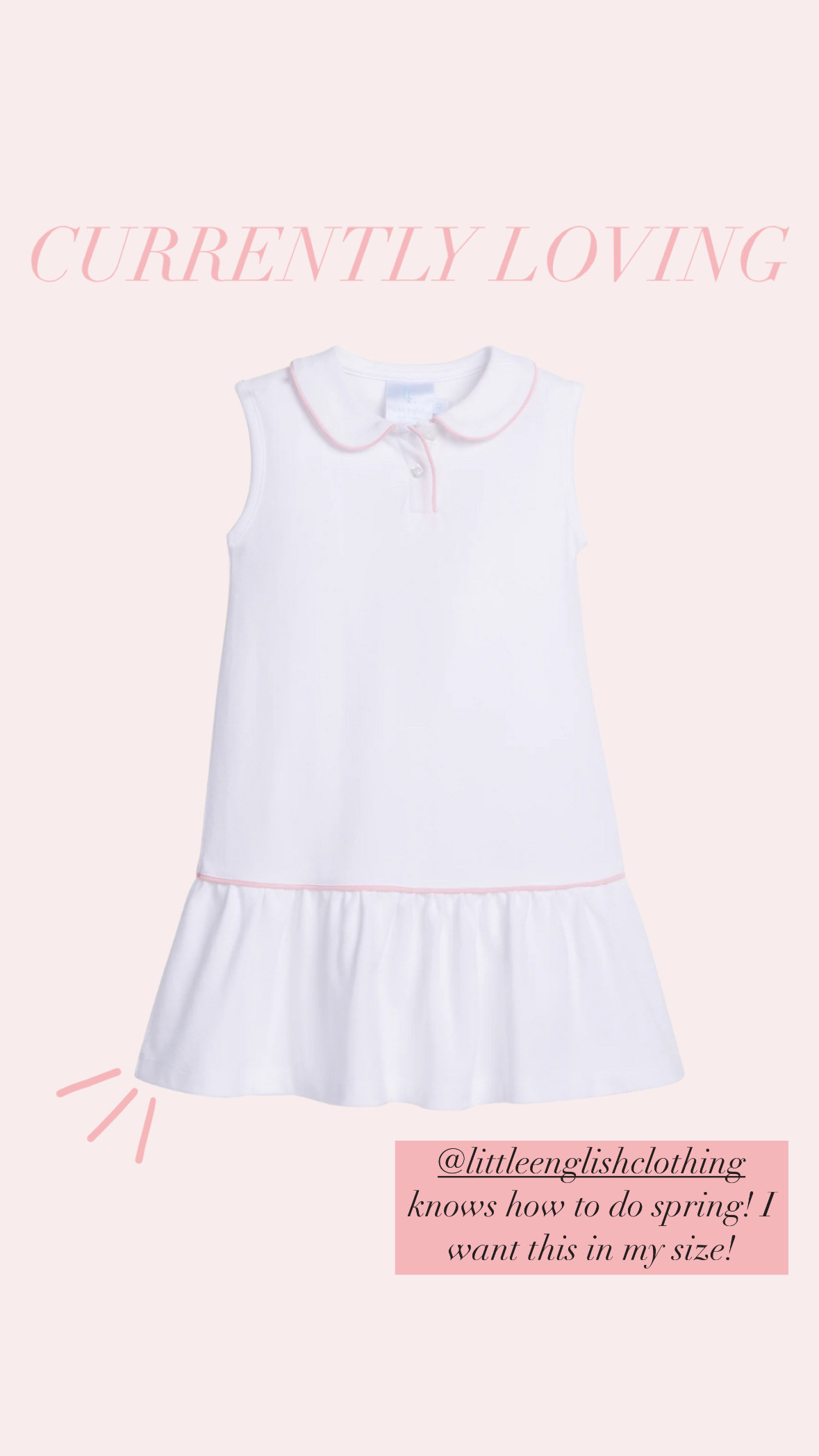 Currently Loving: Little English tennis dress for girls 