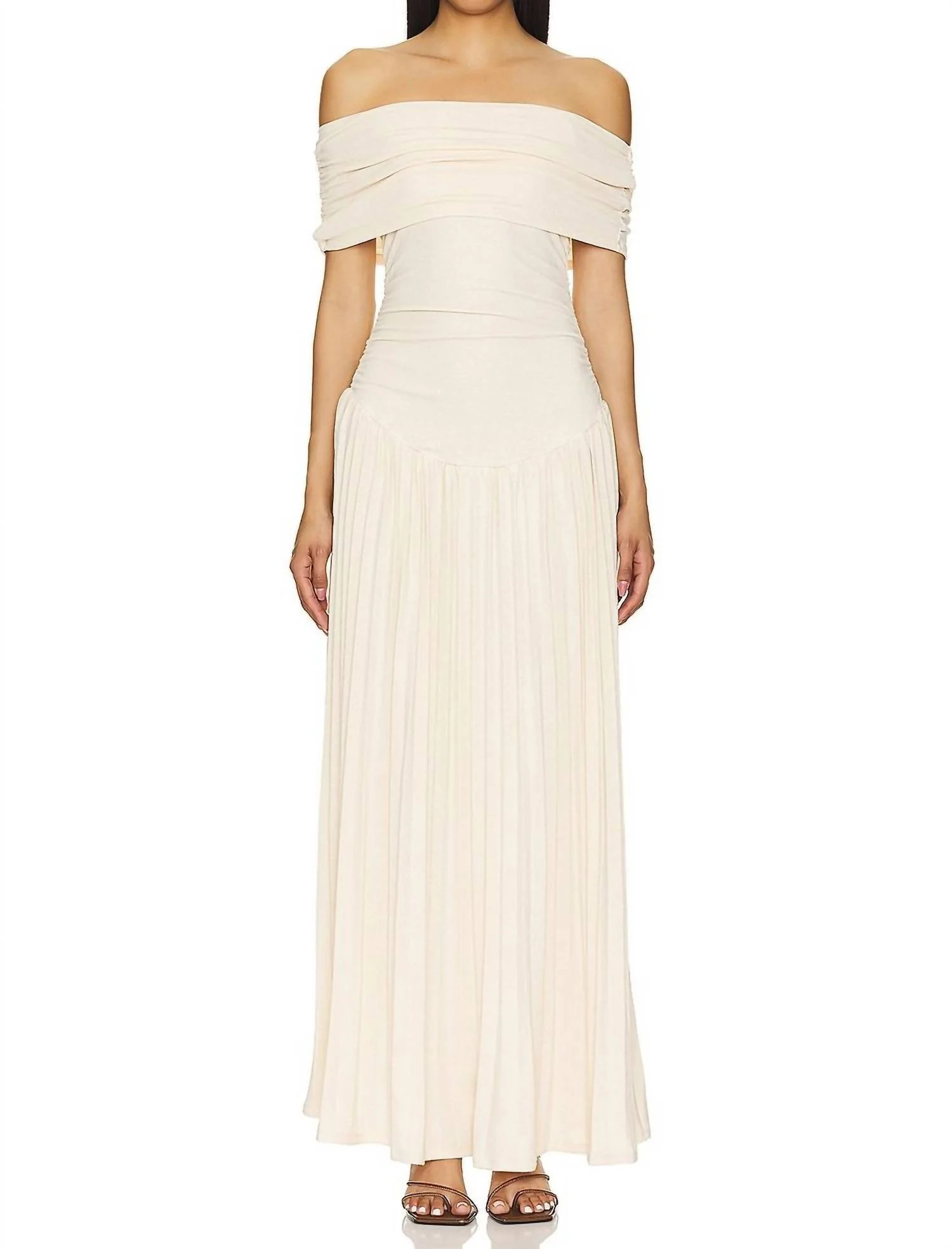 Field Of Dreams Dress In Oatmeal | Shop Simon