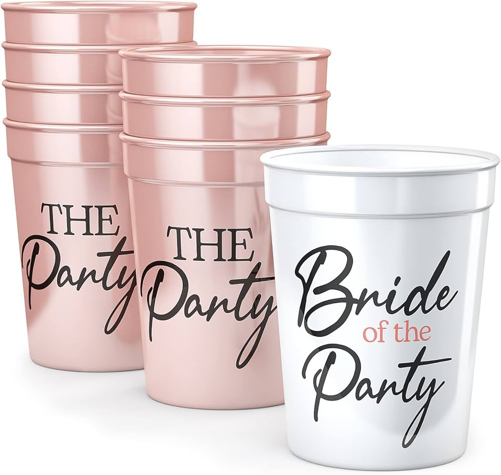 Bride of the Party Bachelorette Cups - Bachelorette Party Decorations & Bridesmaid Gifts - Reusab... | Amazon (US)