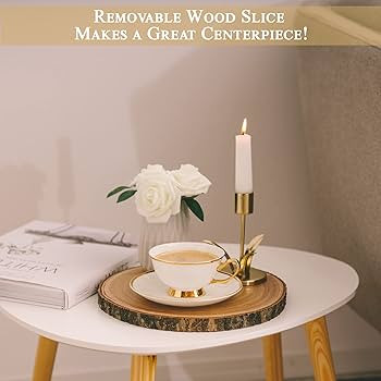 Hanson and Bennett Wooden Rustic Cake Stand - Beautiful and Natural Rustic Wedding Cake Stand - S... | Amazon (US)