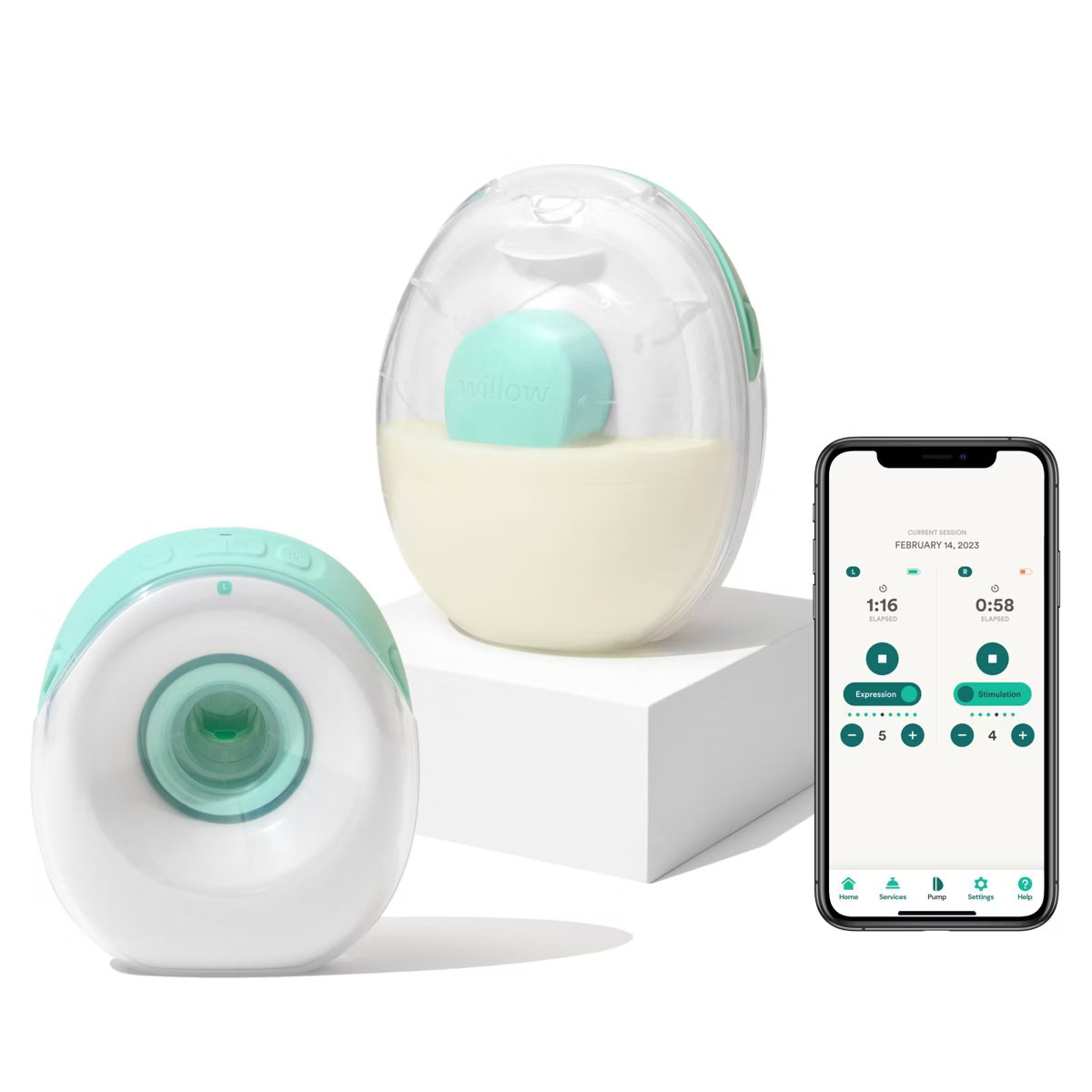 Willow Go Wearable Double Electric Breast Pump Kit | Target