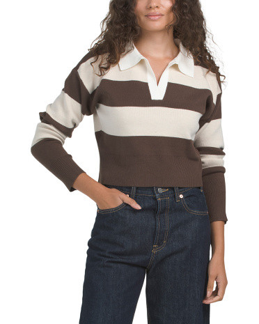 Collared Striped Sweater | TJ Maxx