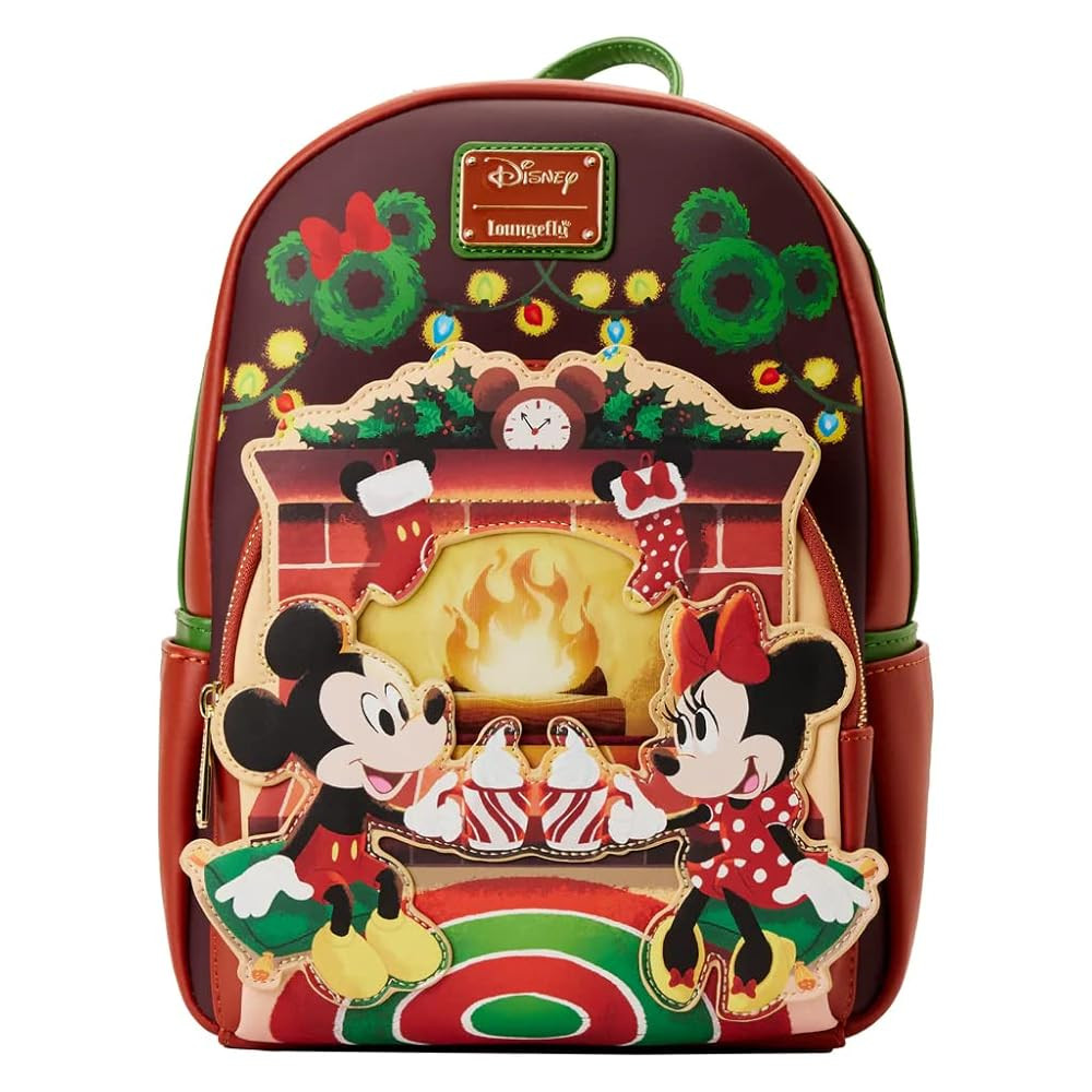 Loungefly Disney Mickey & Minnie Mouse Hot Cocoa Fire Place Women's Mini Backpack | Amazon (US)