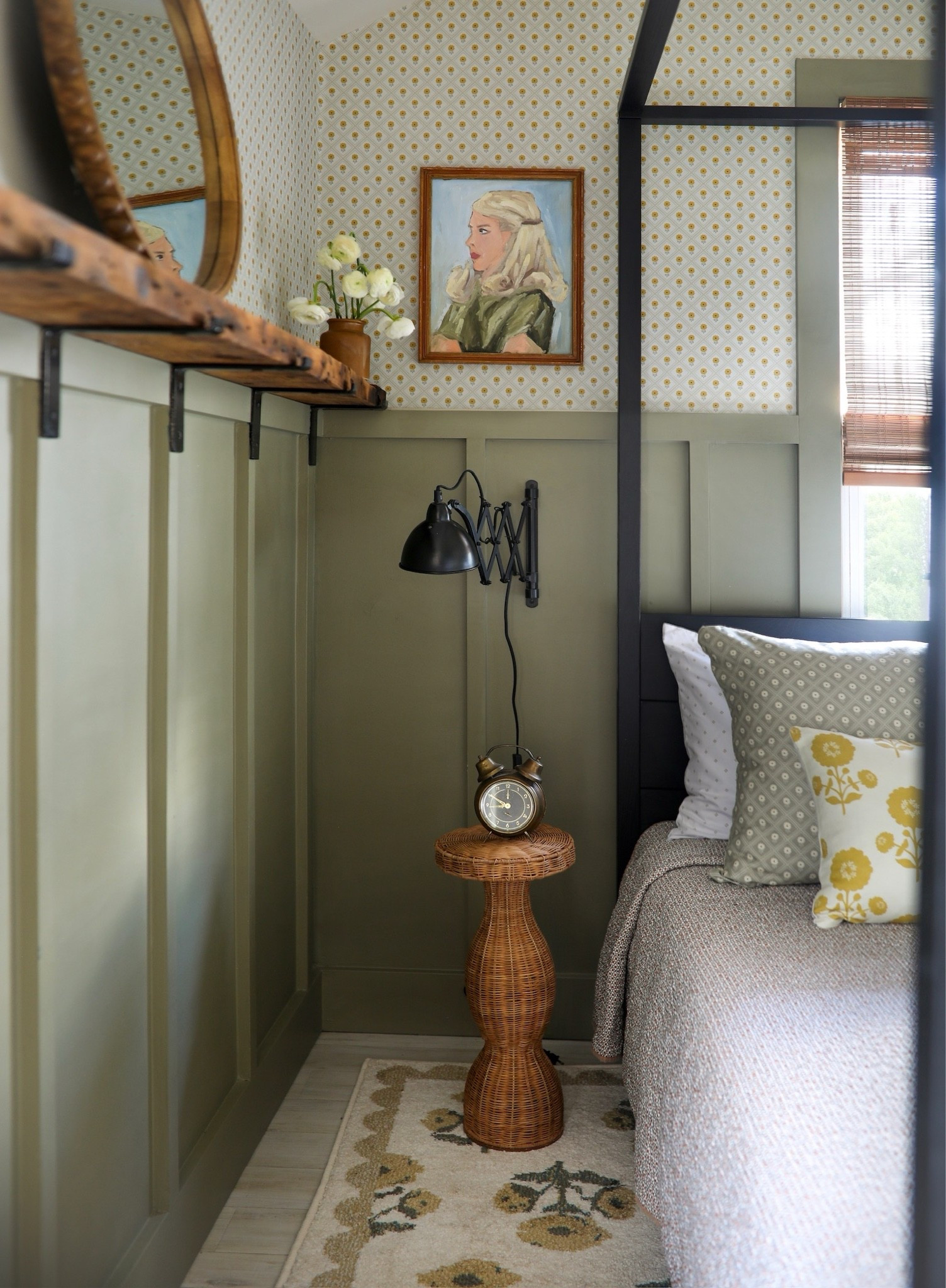 I love layering patterns! The wallpaper and fabric along with wicker touches give this space so much texture and warmth.

#LTKHome