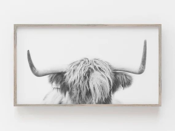 Samsung Frame TV Art  Highland Cow for Frame TV  Modern | Etsy | Etsy (US)