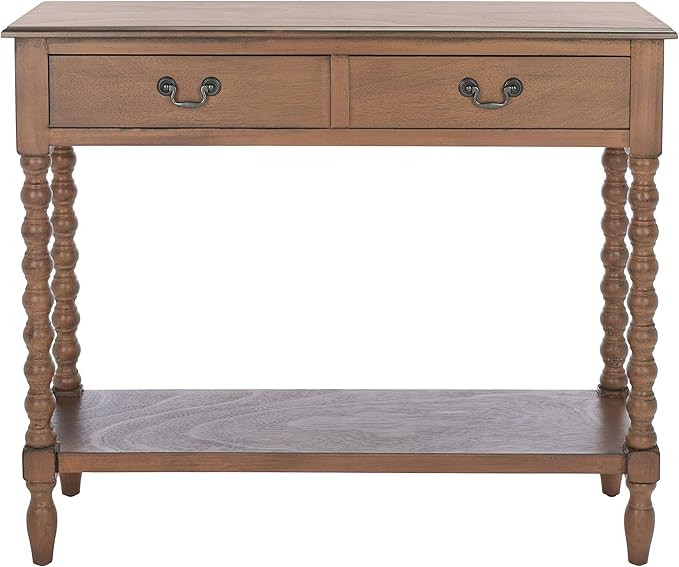 Safavieh Home Collection Athena Brown 2-Drawer Console Table | Amazon (US)