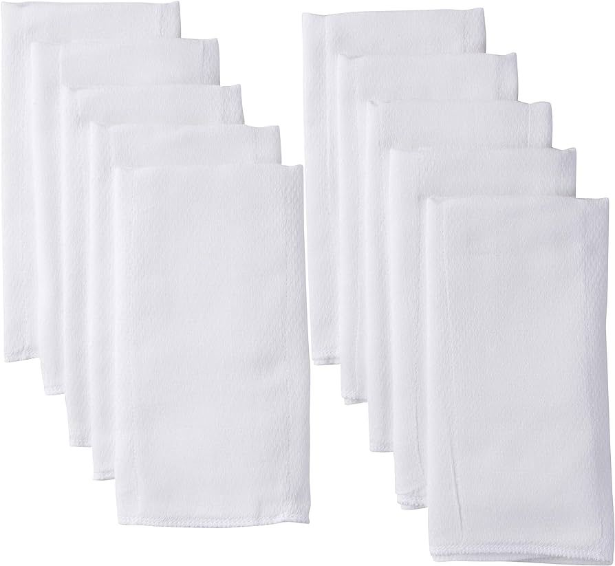 Gerber Unisex Baby Boys Girls Birdseye Prefold Cloth Diapers Multipack White 3-Ply 10 Pack | Amazon (US)