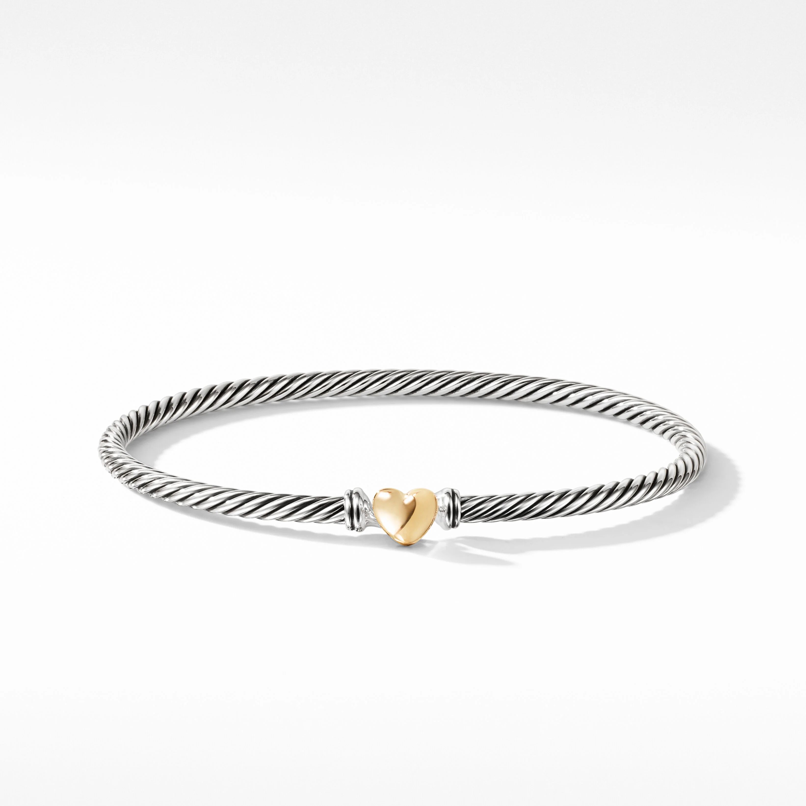 Cable Collectibles® Heart Bracelet in Sterling Silver with 18K Yellow Gold | David Yurman
