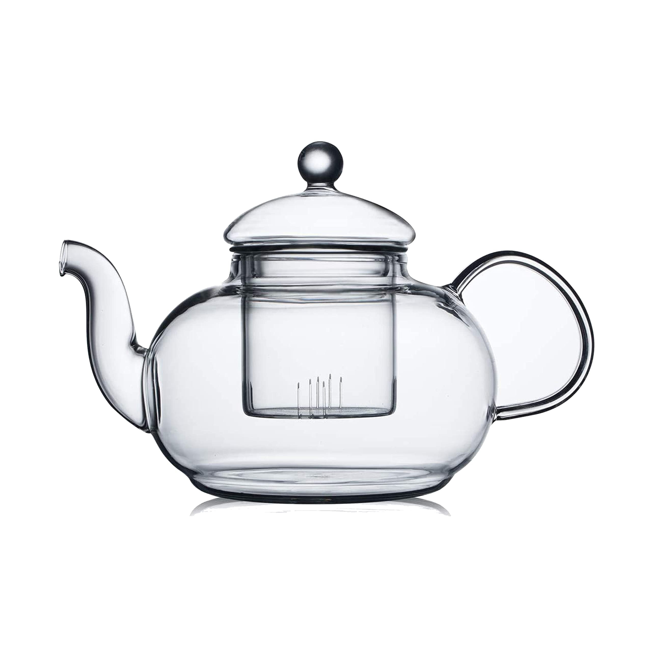 CNGLASS Glass Teapot Stovetop Safe,Clear Teapot with Removable Infuser 20.3 oz,Loose Leaf and Blo... | Amazon (US)