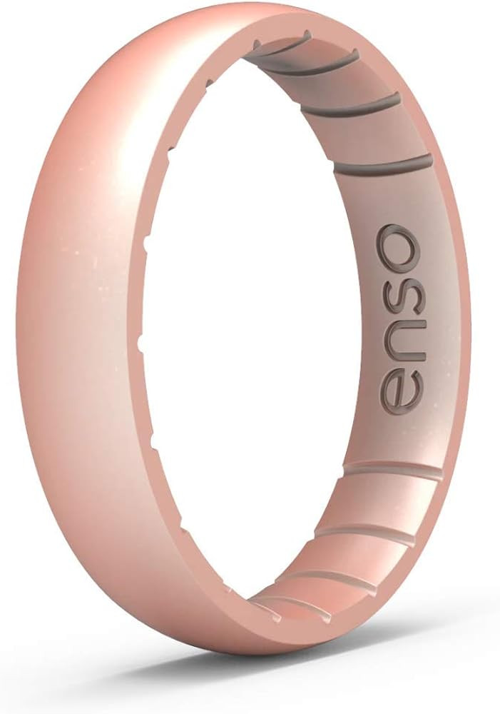 Enso Rings Thin Elements Silicone Ring Infused with Precious Elements – Stackable Wedding Engag... | Amazon (US)