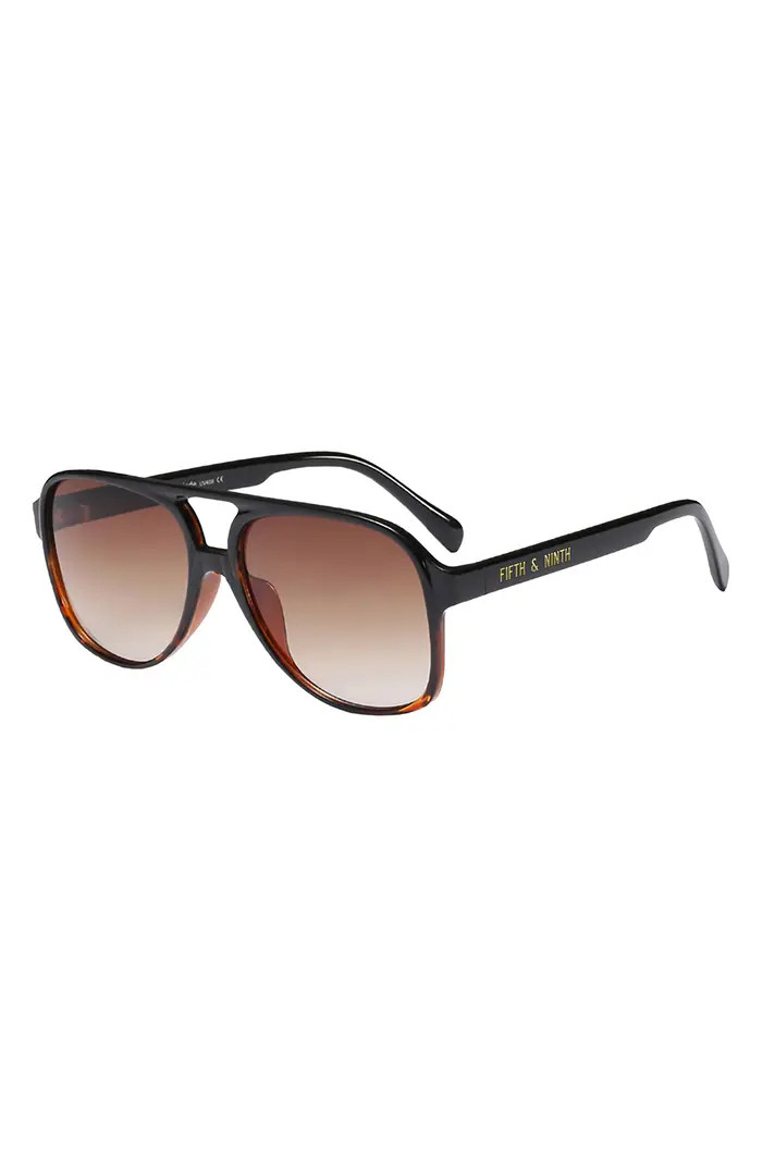 Fifth & Ninth Kingston Aviator 60mm Oval Sunglasses | Nordstrom | Nordstrom