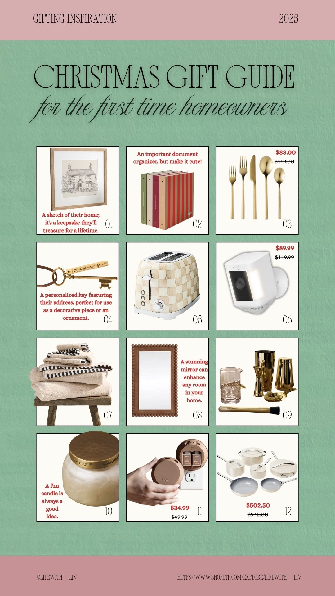 If you’re shopping for someone who just bought their first home, this guide is full of thoughtful and practical gift ideas that help them settle in and make their space feel like home. From personalized keepsakes and home organization essentials to everyday kitchen must haves and smart home upgrades, these are gifts they will actually use and appreciate.

Perfect for first home Christmas gifts, closing gifts for home buyers, housewarming gift ideas, and realtor client gifts. 

#LTKCyberWeek #LTKHoliday #LTKGiftGuide