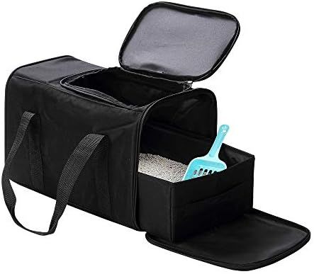 Coopeter Portable Cat Litter Box,Litter Carrier for Travel and Indoor Light Weight Foldable | Amazon (US)