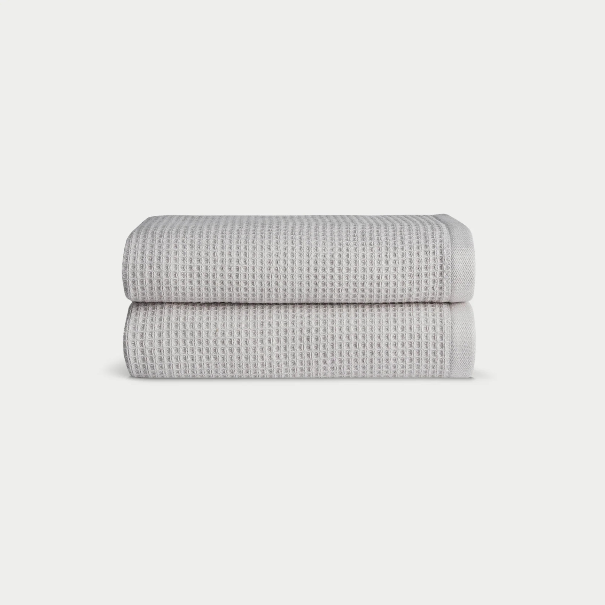 Waffle Hand Towels in Light Grey - Cozy Earth | Cozy Earth