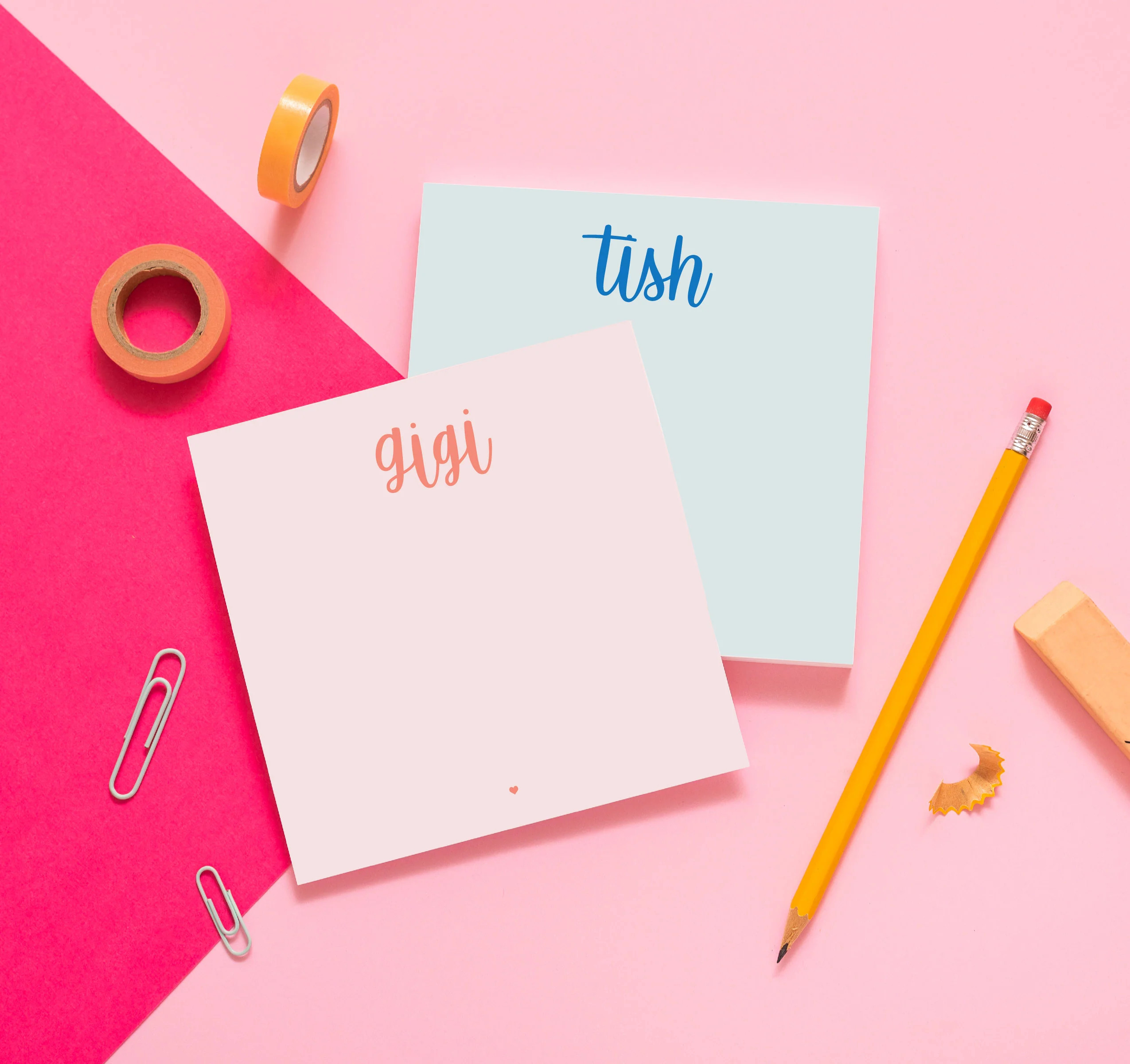 Heart Square Personalized Notepad | Joy Creative Shop