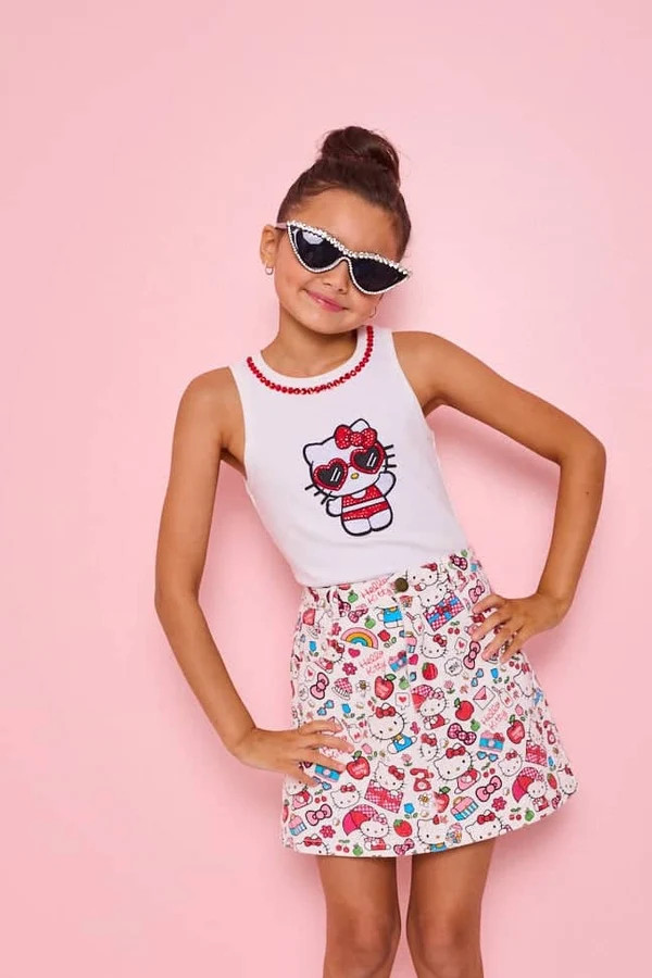 Hello Kitty\u00ae Sparkle Heart Glasses Tank | Lola + The Boys
