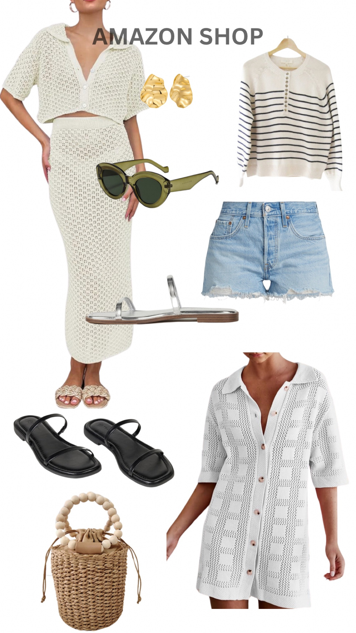 Jean shorts run small. Size up 1-2 sizes! 

Striped sweater true to size

#LTKtravel #LTKfindsunder50 #LTKswim