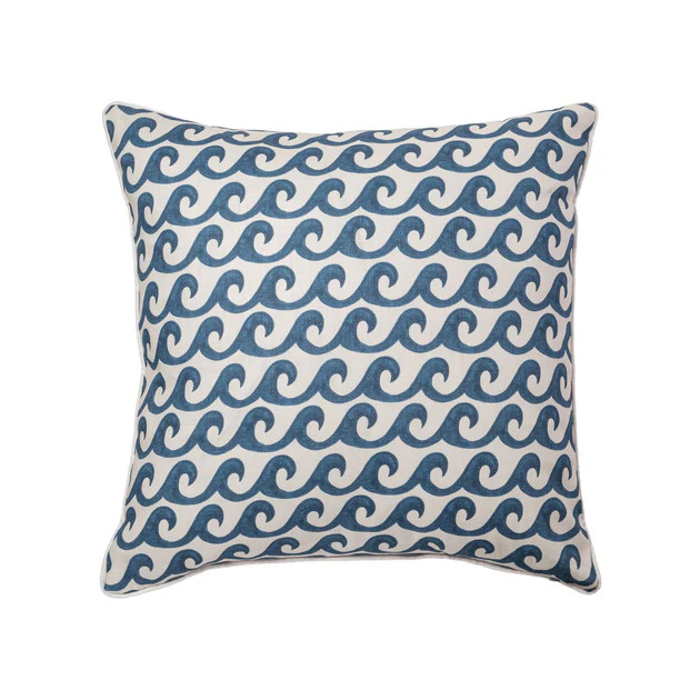 Swell Decorative Pillow in Harbor with Insert | Cailini Coastal