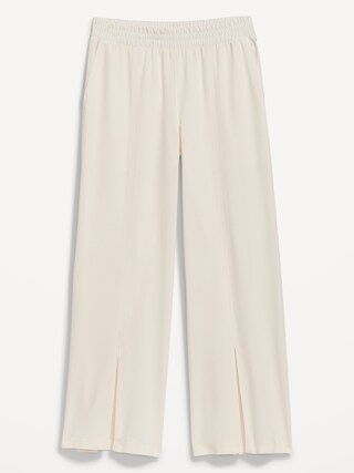 High-Waisted StretchTech Split-Front Wide-Leg Ankle Pants for Women | Old Navy (CA)