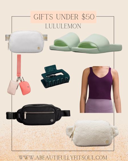 At the time of posting these gifts from Lululemon were on sale under $50! Gifts for her, gifts for mom, gift guide for her, gifts for women, gifts for teen girls, Christmas gifts teen, teen gifts, trendy gifts, gifts for teens, top gifts. Lululemon belt bag.

#LTKGiftGuide #LTKfindsunder50 #LTKsalealert