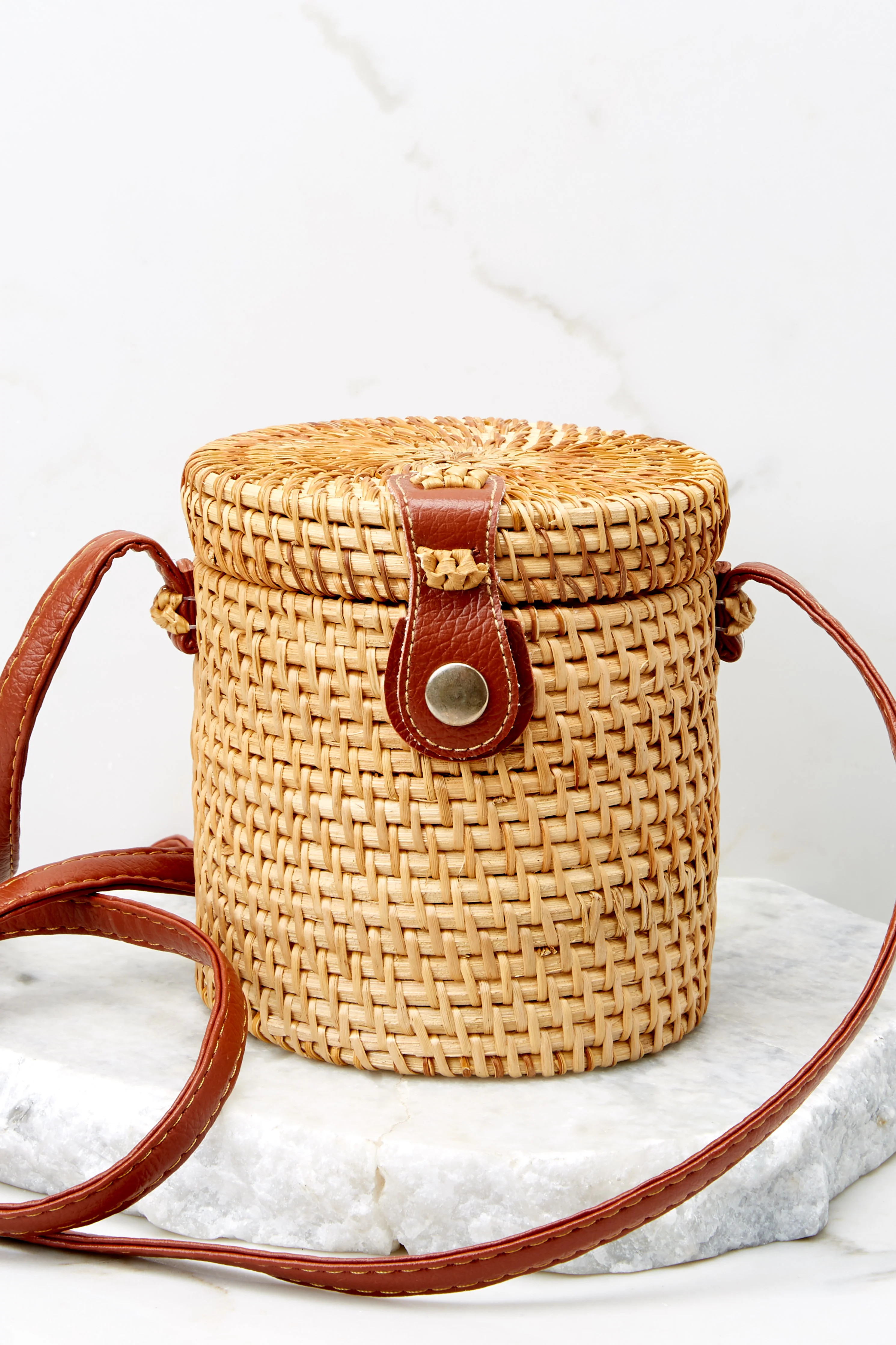Perfect Addition Tan Bag | Red Dress 