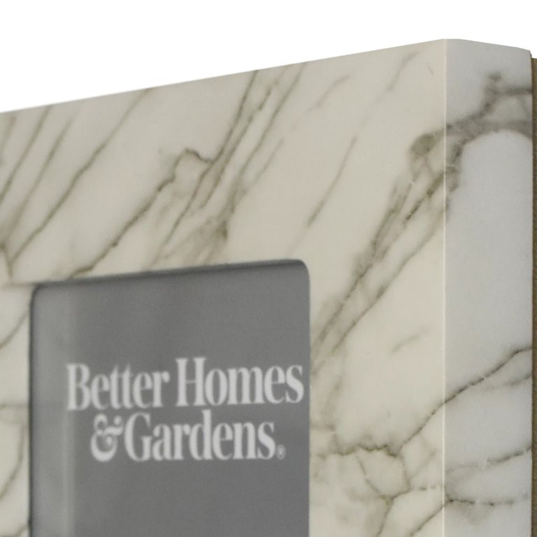 Better Homes & Gardens 4x6 Marble Epoxy Tabletop Picture Frame, White | Walmart (US)