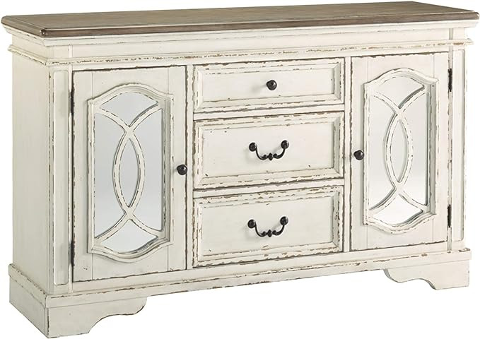 Signature Design by Ashley Realyn French Country Distressed Dining Room Buffet Cabinet or Server,... | Amazon (US)