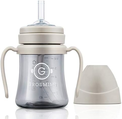 Grosmimi Spill Proof no Spill Magic Sippy Cup with Straw with Handle for Baby and Toddlers, Custo... | Amazon (US)