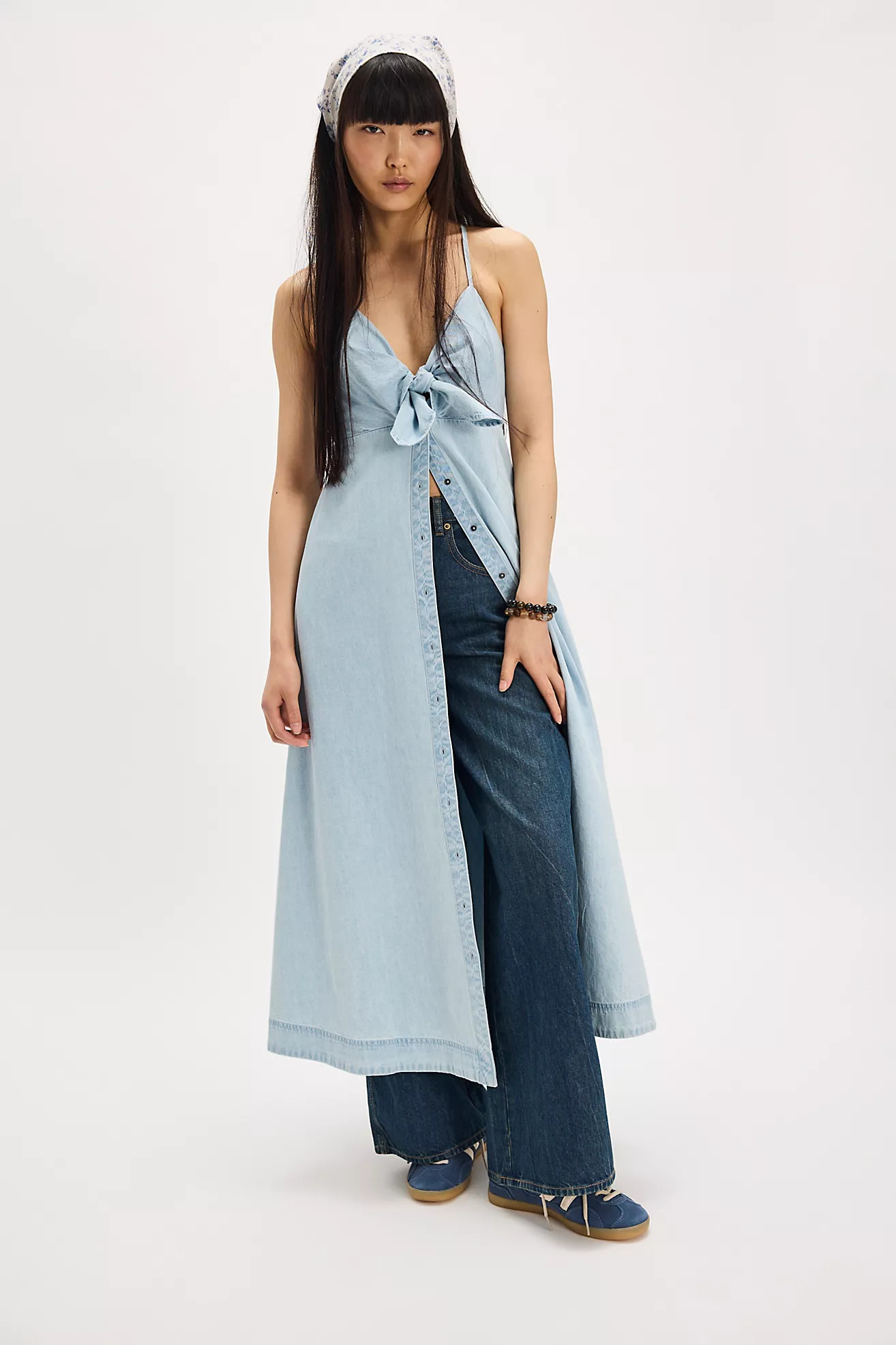 Via Denim Midi Dress | Free People (Global - UK&FR Excluded)
