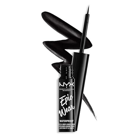 NYX PROFESSIONAL MAKEUP Epic Wear Liquid Liner, Long-Lasting Waterproof Matte Eyeliner - Black | Amazon (US)