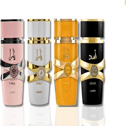 Lattafa For Unisex 4 Piece Eau De Parfum Gift Set (Yara For Women + Yara Moi For Women + Yara Mango For Women + Asad For Men) 3.4 Ounce/100 Ml Each | SHEIN